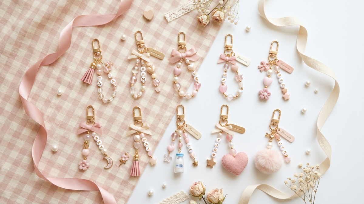 バッグチャームで作る♡推し活イニシャルグッズ