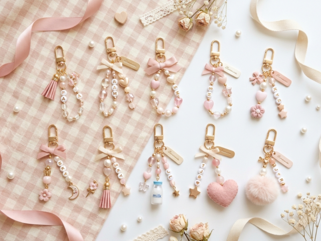 バッグチャームで作る♡推し活イニシャルグッズ
